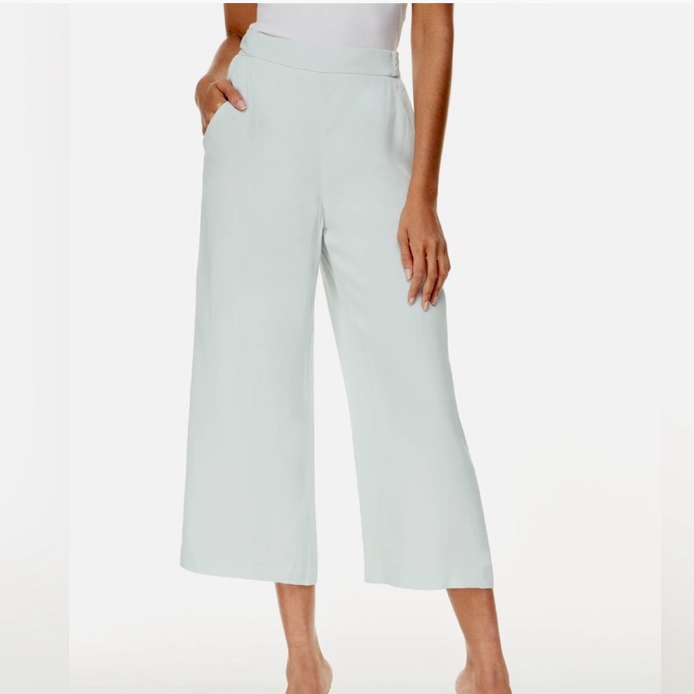 Aritzia Wilfred Faun High Waist Wide Leg Pant Blue size XXSmall